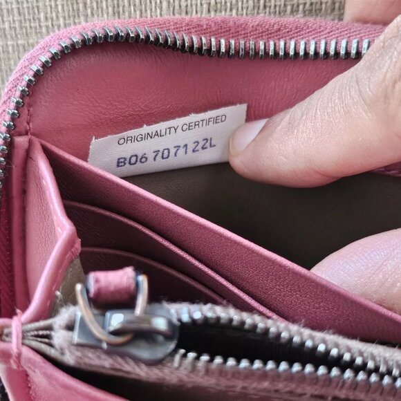 Bottega Veneta Clutch Wallet Cardholder Lambskin Zippy Zip Around Purse Italy - Picture 11 of 12